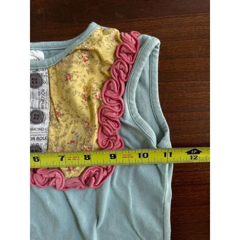Persnickety Girl Shirt Size 7 years old‎ Blue Cotton Blend